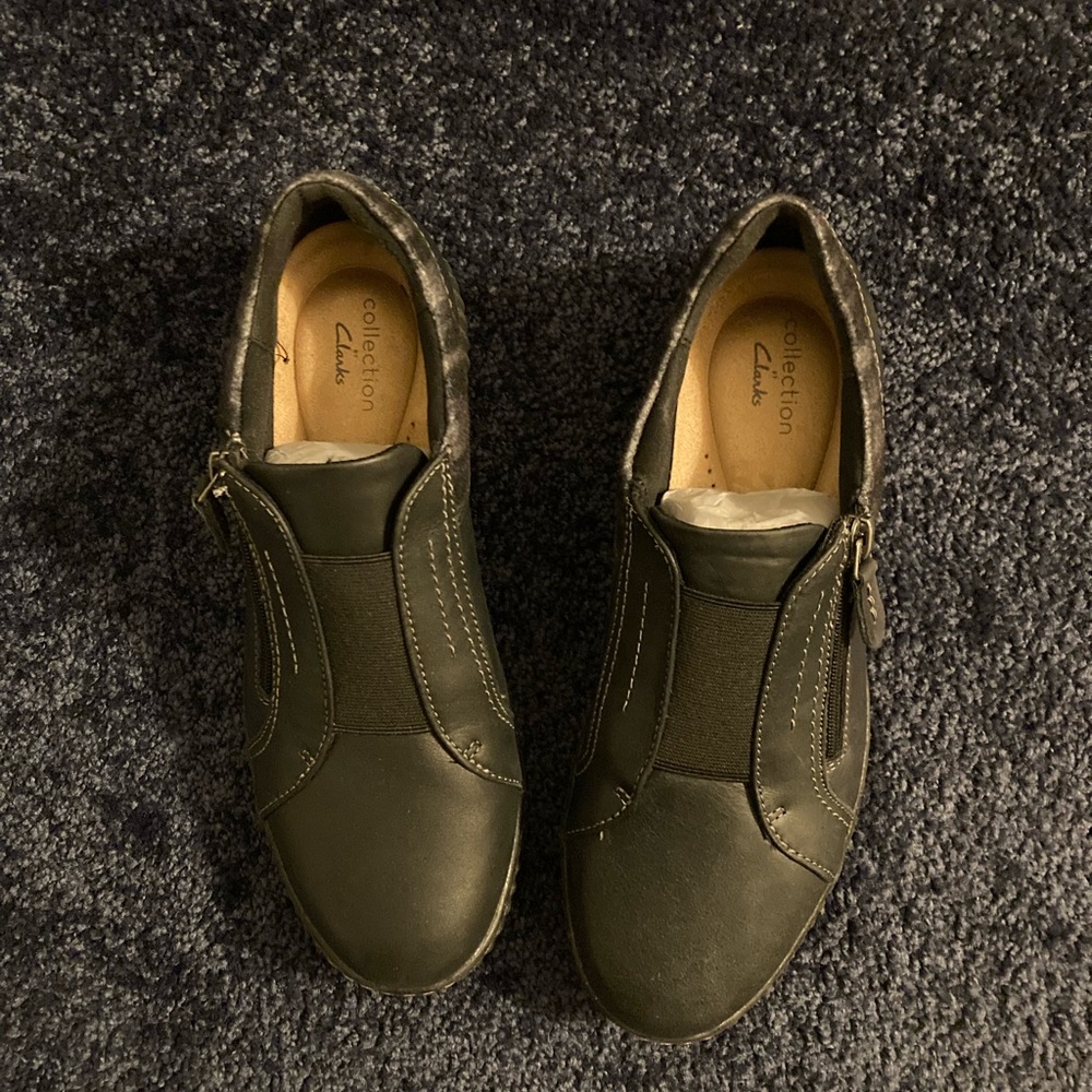 Clarks Carolyn Cove Leather Slip on, Women’s Sz 9.5 Medium